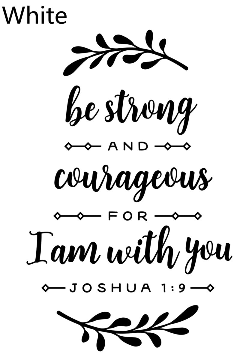 Be Strong & Courageous Christian Decal
