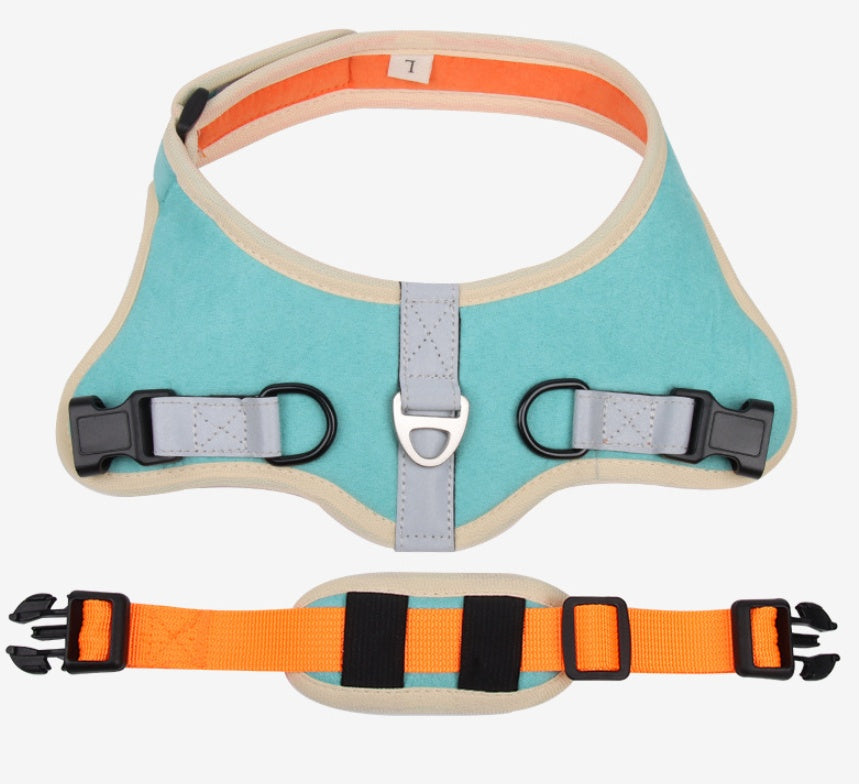 Suede Dog Harness Pet Supplies Leash ShopWithASmile.com