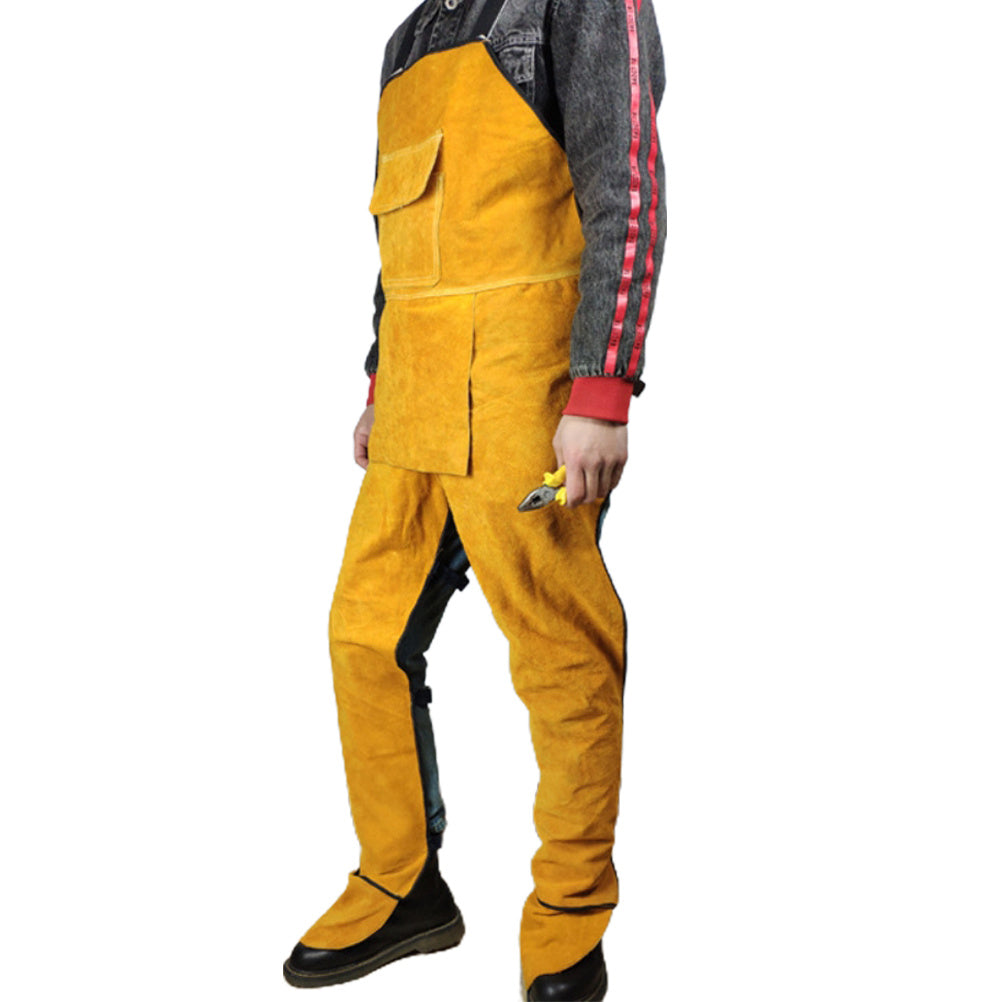 Professional Welding Apron Leather Welder Clothes Carpenter Blacksmith Garden Worker Britches Trousers Cloths