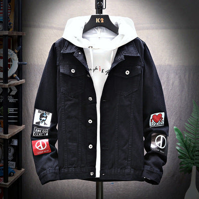 Youth Fall Denim Jacket Male Spring And Autumn Junior High School Students