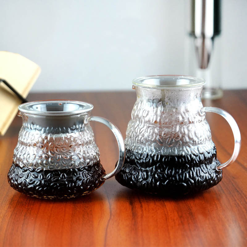 Heat-Resistant Hand-Blown Open Flame Direct-Fired Glass Coffee Pot