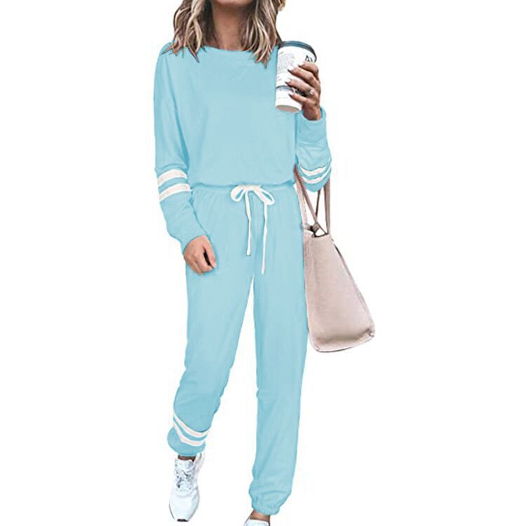 Women's Clothing Plus Size Loose-fitting Solid Color Long Sleeves Casual Suit ShopWithASmile7.com