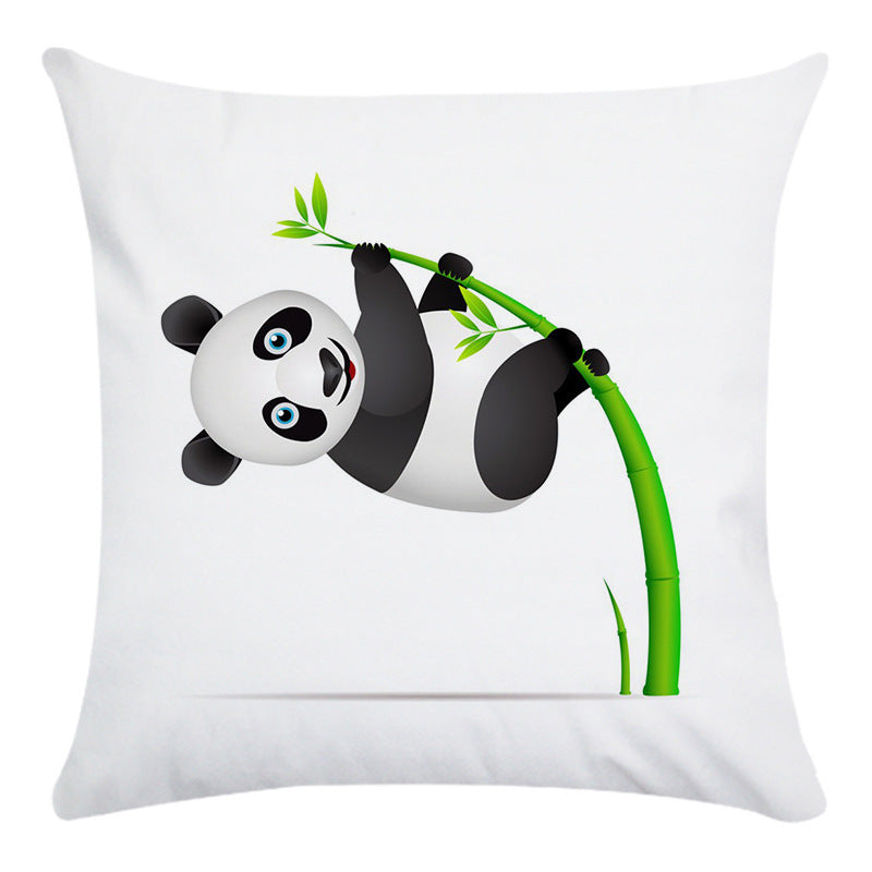 Cartoon Panda Super Soft Cotton Throwing Pillow Cover ShopWithASmile7.com