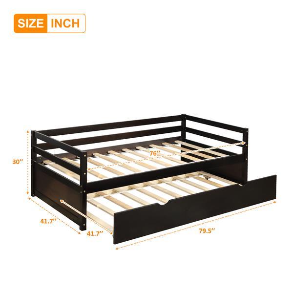 Sofa Bed With Roller Frame Set, Double Size, Espresso Colour