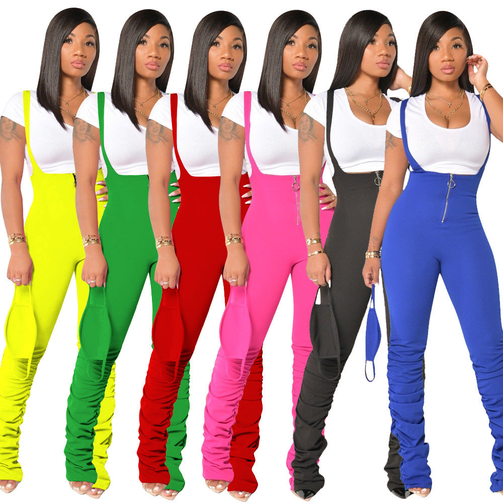 Women's Summer New Solid Color Suspenders