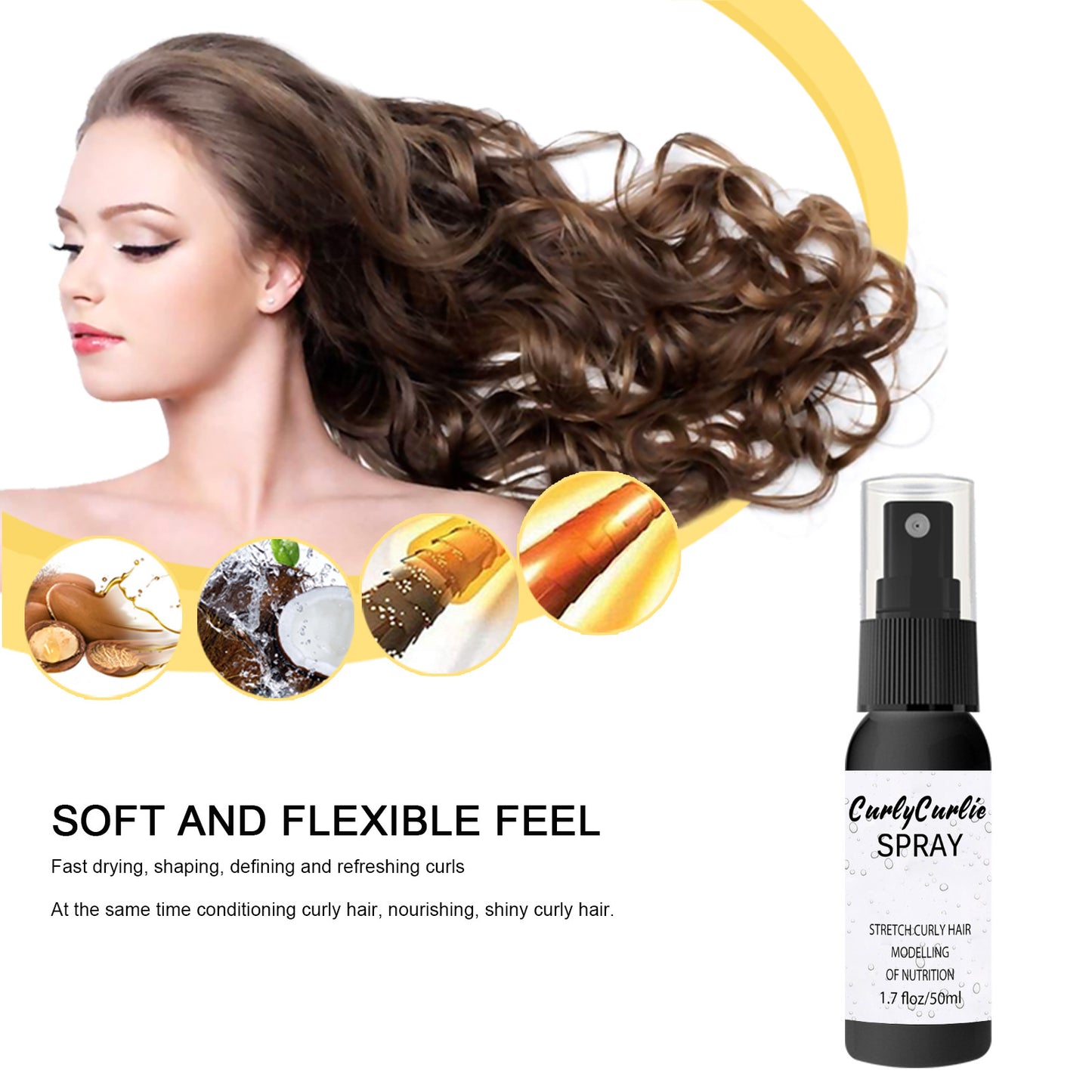 Curly Hair Styling Oil Moisturizing Mist ShopWithASmile7.com