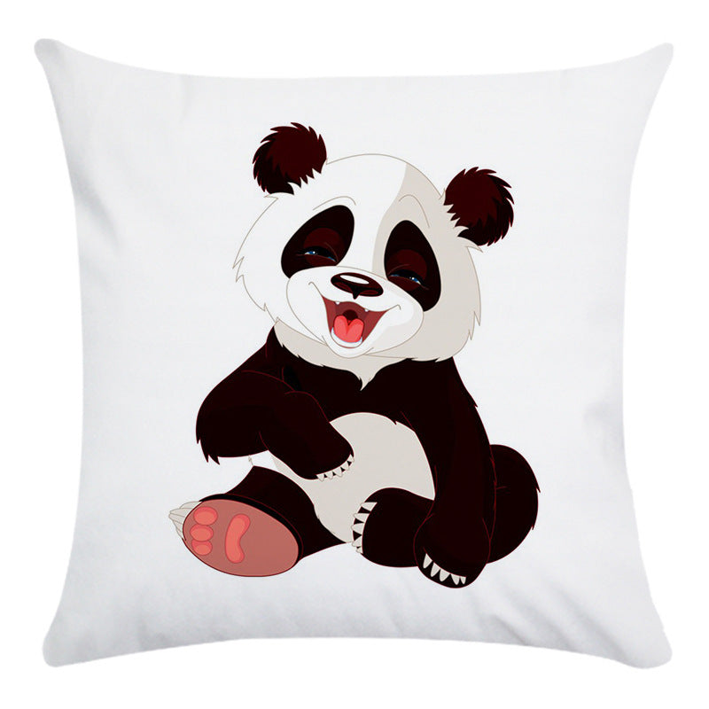 Cartoon Panda Super Soft Cotton Throwing Pillow Cover ShopWithASmile7.com