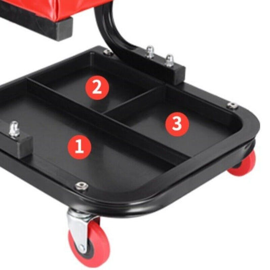 Creeper Garage Workshop Mechanic Trolley Seat Stool Swivel Wheels New UK