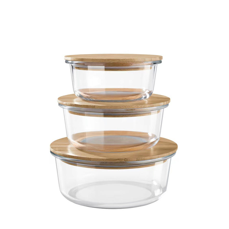 Household Fresh-keeping Glass Lunch Box Can Be Heated In Microwave Oven