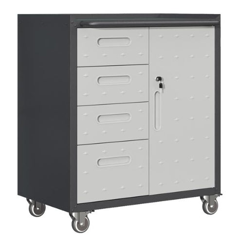Rugged Metal Tool Locker On Wheels - Tool Locker For Garage, Office & Home Organizing Solutions