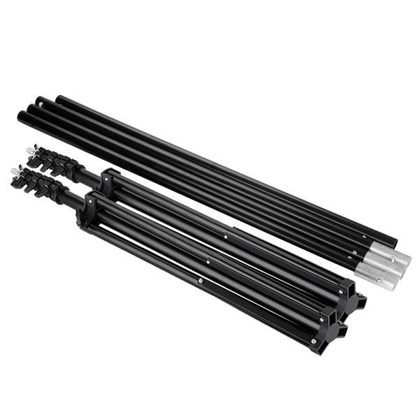 2x3M Photography Backdrop Stand Kit โ Adjustable Support Frame with 3 Clips & Carrying Case