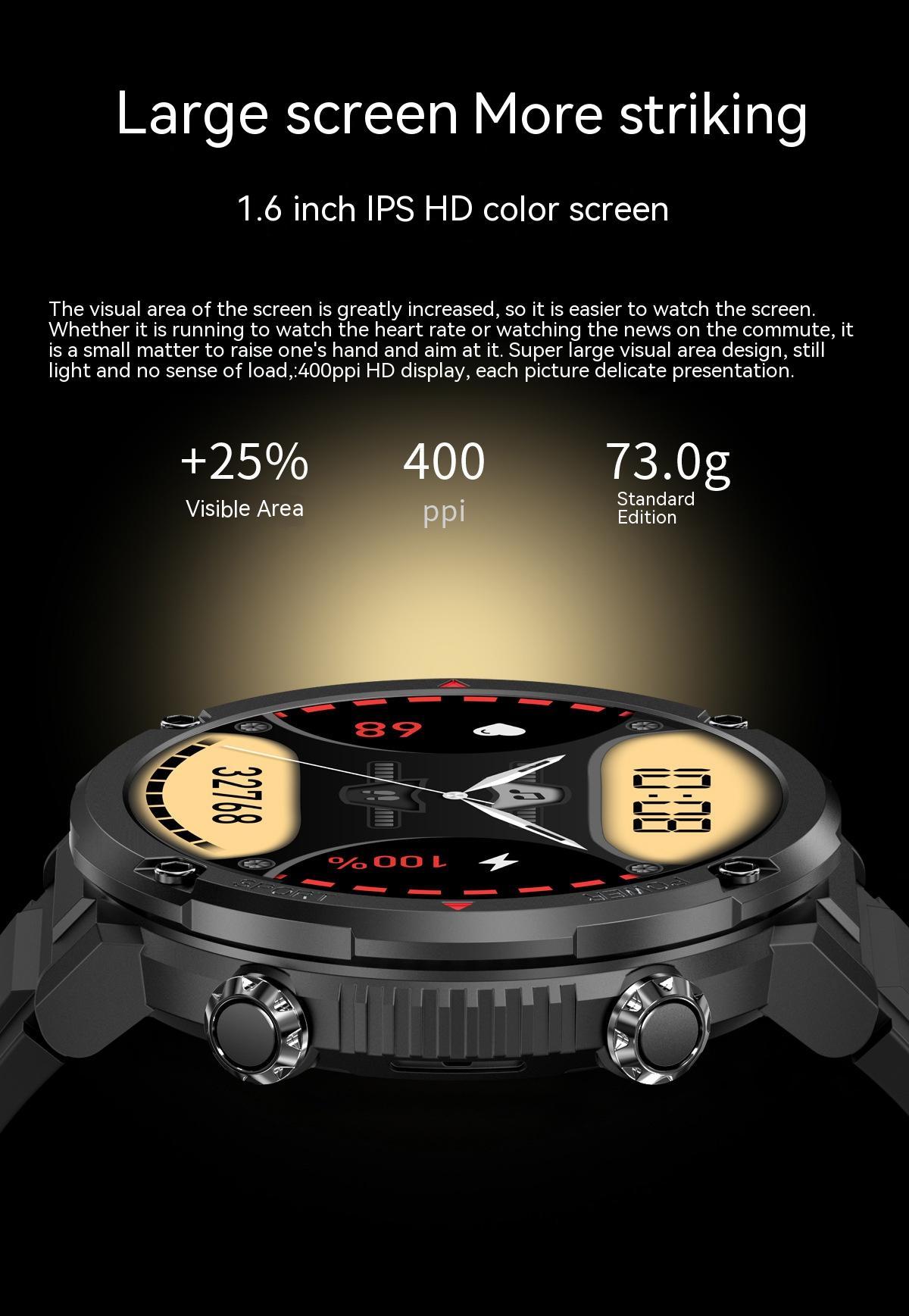 Large Screen HD Step Counting Heart Rate Blood Pressure More Than Sport Smart Watch ShopWithASmile7.com