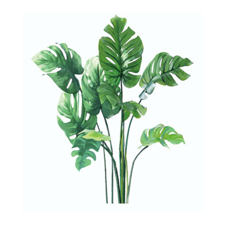 Tropical Plant Turtle Leaf Wall Sticker Home Decor Beach Palm Leave Art Wall Decal For Kids Room Living Room Bedroom Mural