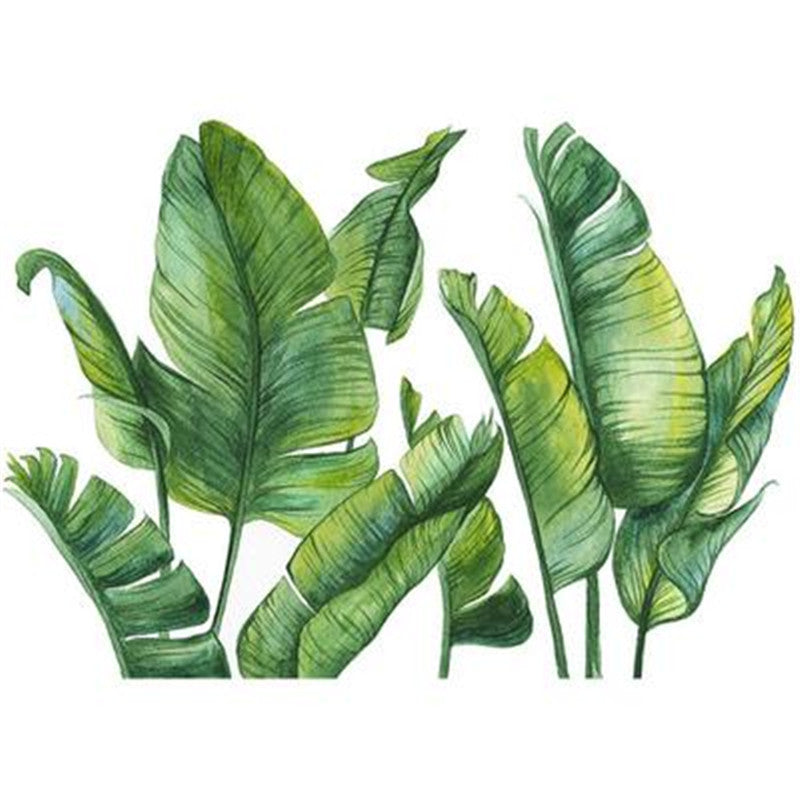 Tropical Plant Turtle Leaf Wall Sticker Home Decor Beach Palm Leave Art Wall Decal For Kids Room Living Room Bedroom Mural