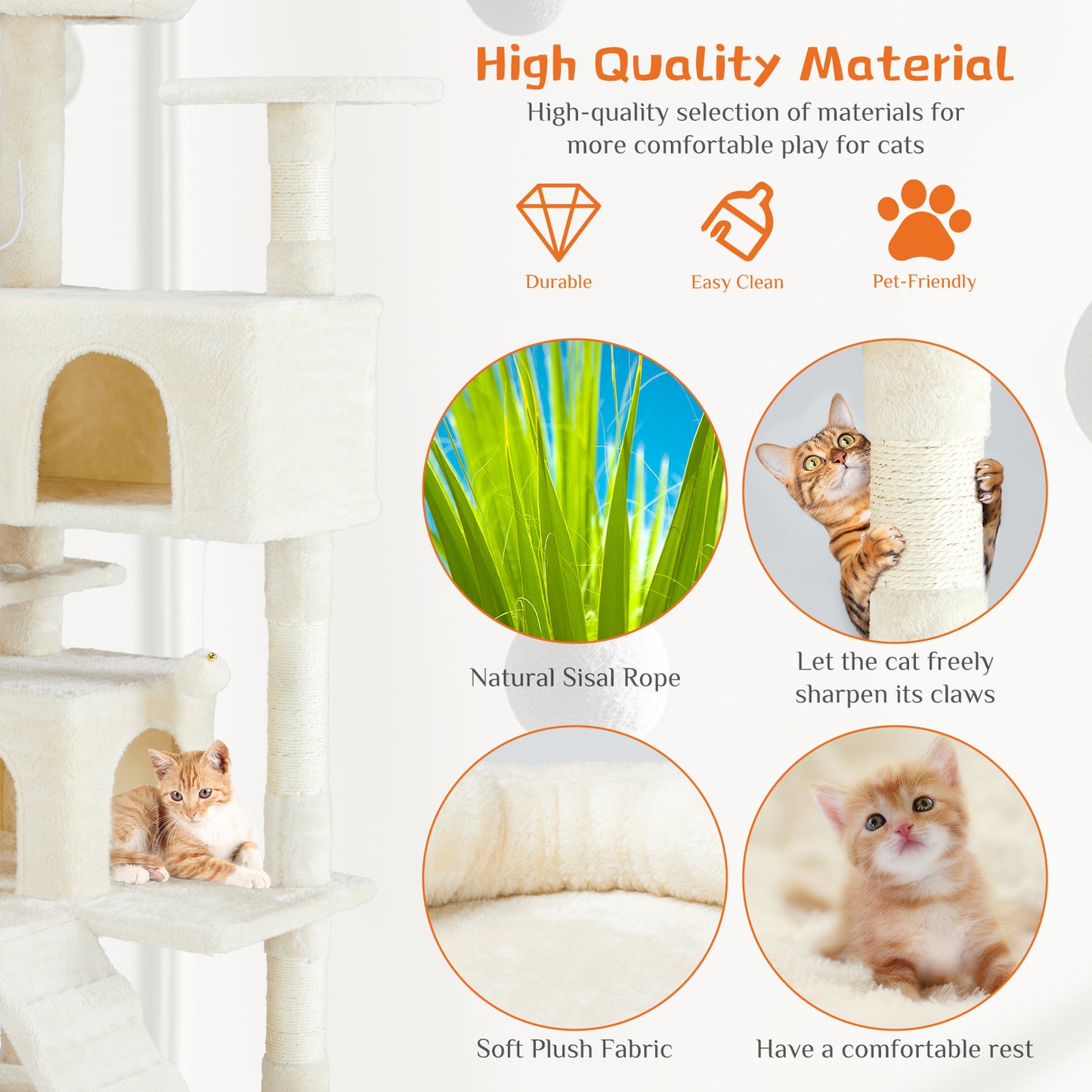 Multi Functional Cat Treehouse Cat Climbing Frame ShopWithASmile7.com