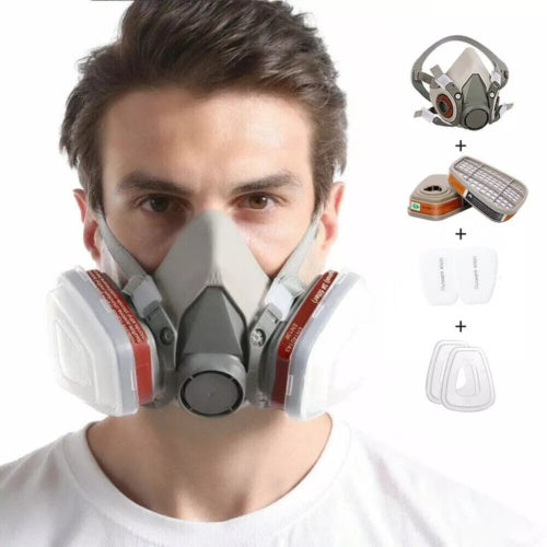 6200 Half Face Gas Mask Chemical Paint Spray Vapor Respirator ,Gas Mask Reusable
