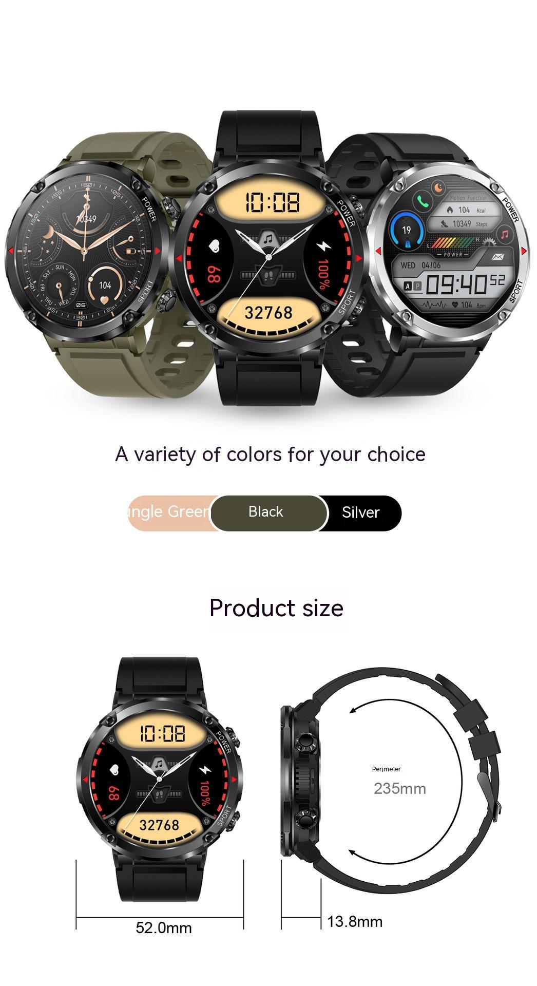 Large Screen HD Step Counting Heart Rate Blood Pressure More Than Sport Smart Watch ShopWithASmile7.com