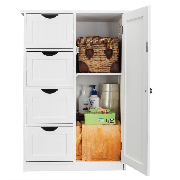 Four-draw, Single-door Bathroom Locker