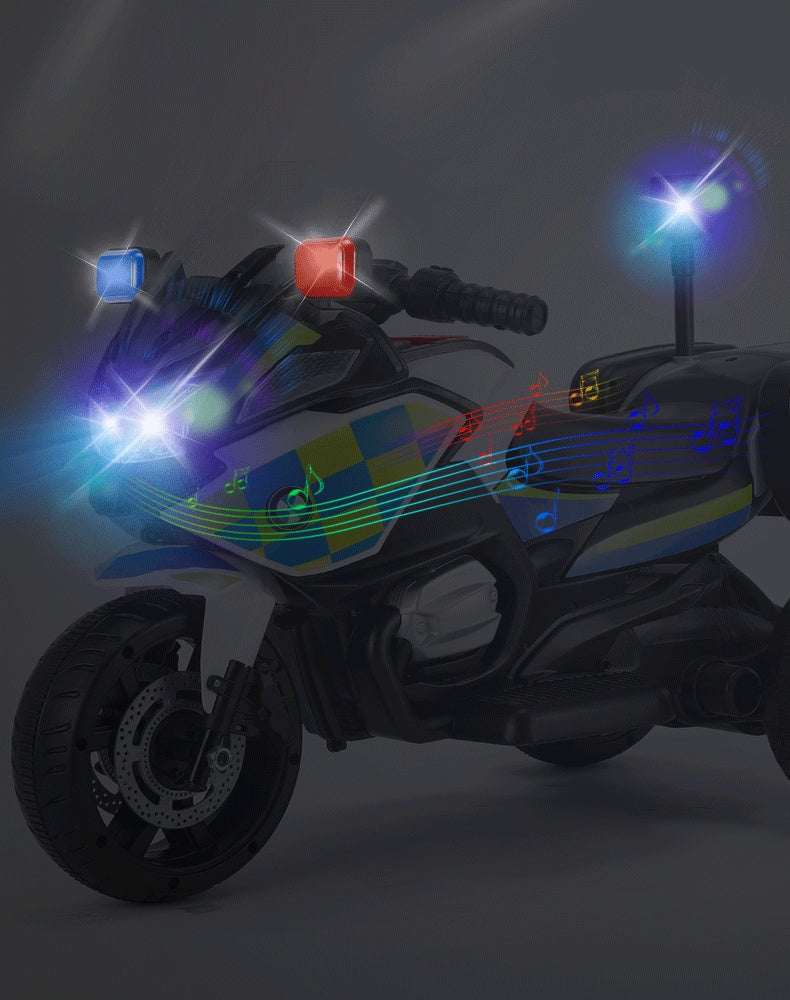 Children's Electric Police Lamp Rechargeable Motorcycle ShopWithASmile7.com