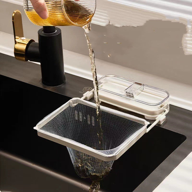 Kitchen Sink Filter Rack Suction Cup Disposable Leftover Leftovers Filter Pocket Kitchen Garbage Drain Rack Sink Strainer Kitchen Gadgets ShopWithASmile7.com