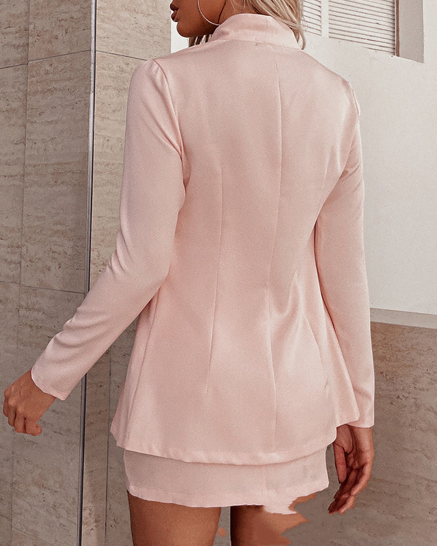 European And American New Long-sleeved Slim Suit Skirt