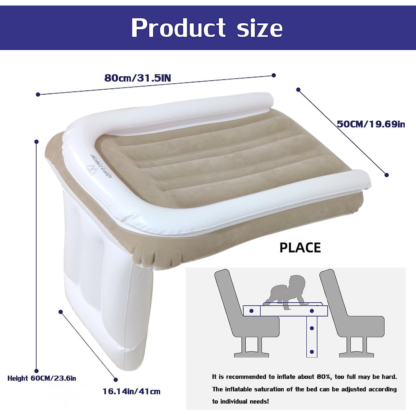 Amazon Baby Inflatable Mattress Rear Folding Car Mat Outdoor Travel Thickened Flocking Air Cushion