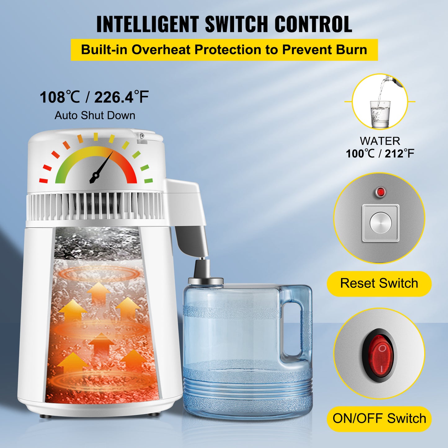 Newest 4L Dental Medical Pure Water Distiller All Stainless Steel Internal ShopWithASmile7.com