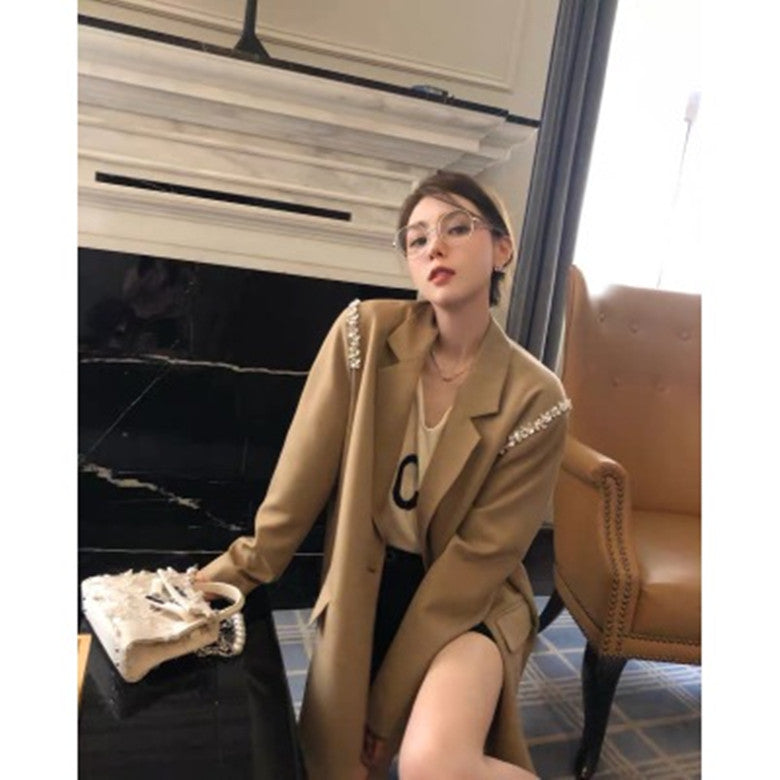 Fashion Loose All-match Bright Diamond Suit Jacket ShopWithASmile7.com
