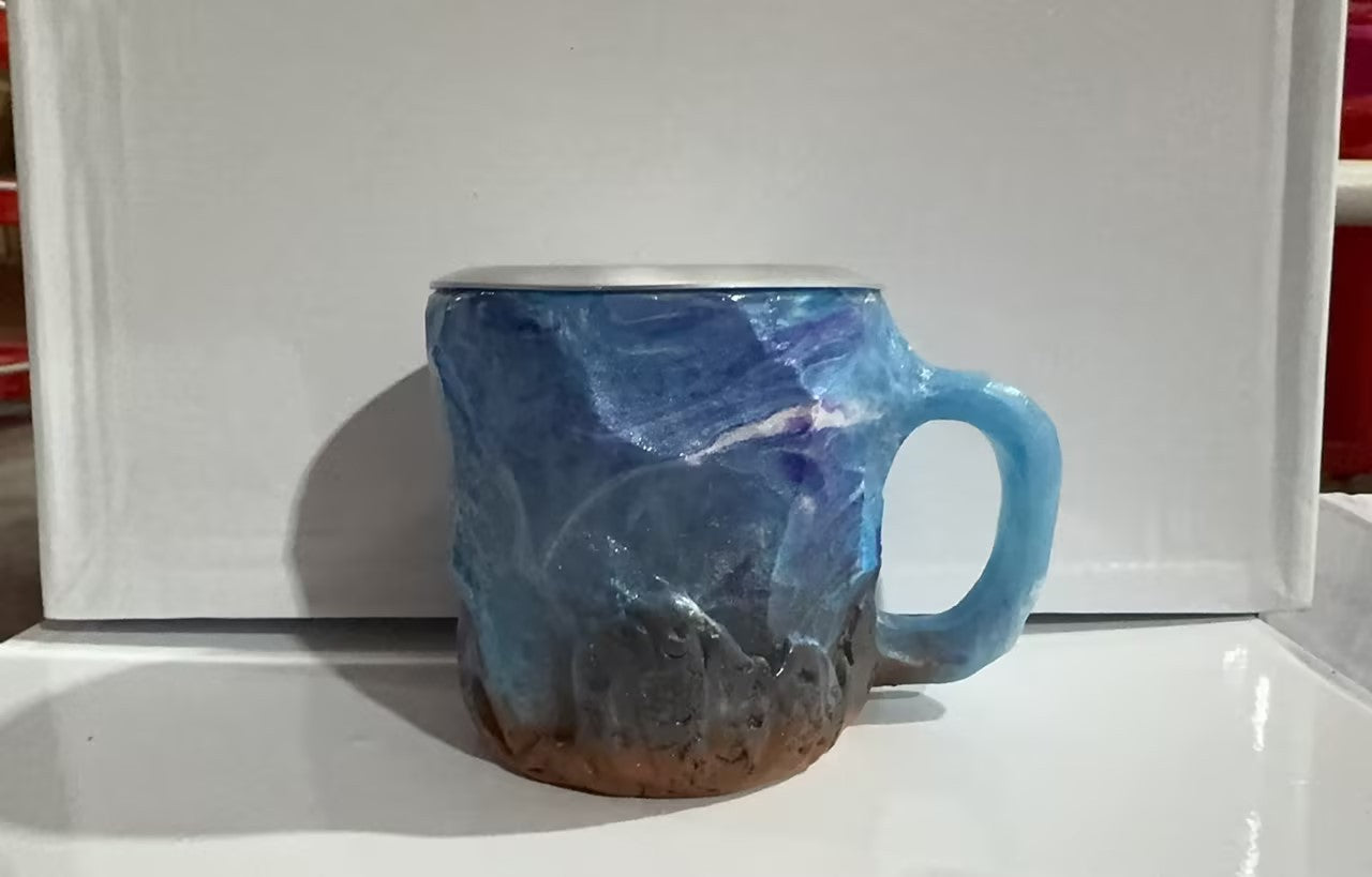 400ml Resin Mineral Crystal Coffee Mugs With Handles Elegant Fake Mineral Crystal Cup For Workplace Home Decor Christmas Gift Kitchen Gadgets ShopWithASmile7.com