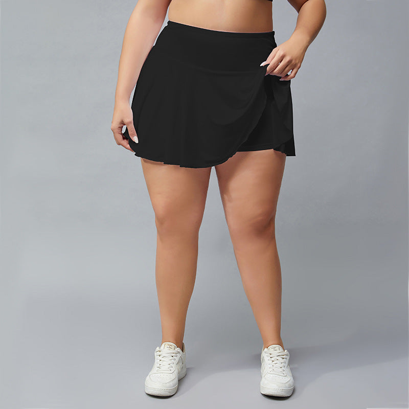 Plus Size Fitness Shorts Women's Anti-exposure Outdoor Tennis Skirt