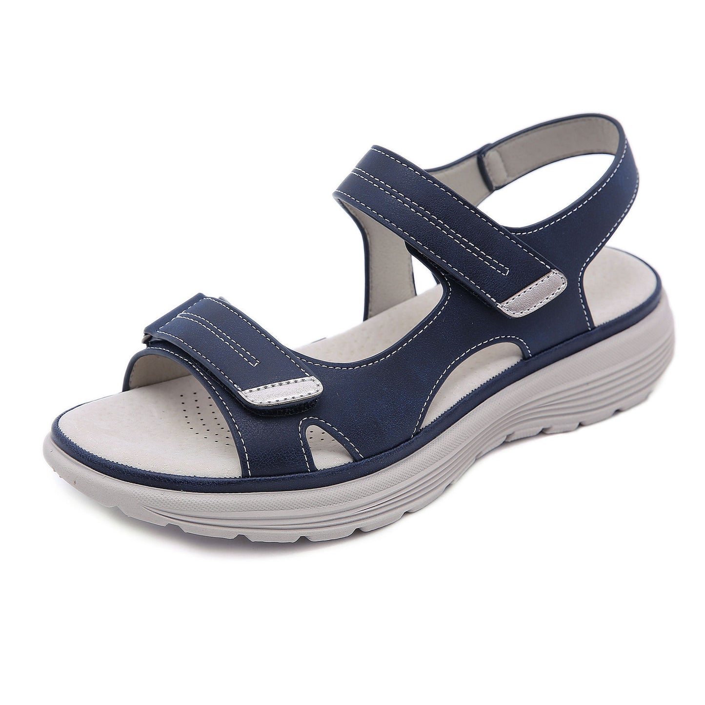 Sports Style Wedge Lightweight Velcro Plus Size Slippers Women