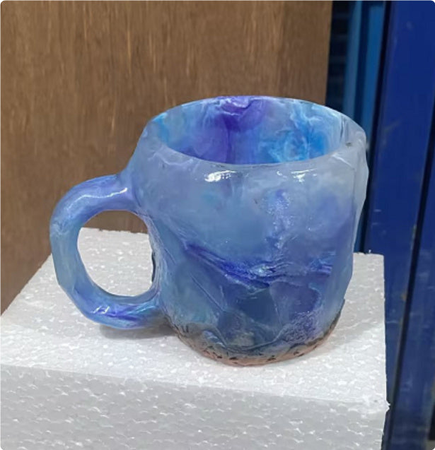 400ml Resin Mineral Crystal Coffee Mugs With Handles Elegant Fake Mineral Crystal Cup For Workplace Home Decor Christmas Gift Kitchen Gadgets ShopWithASmile7.com