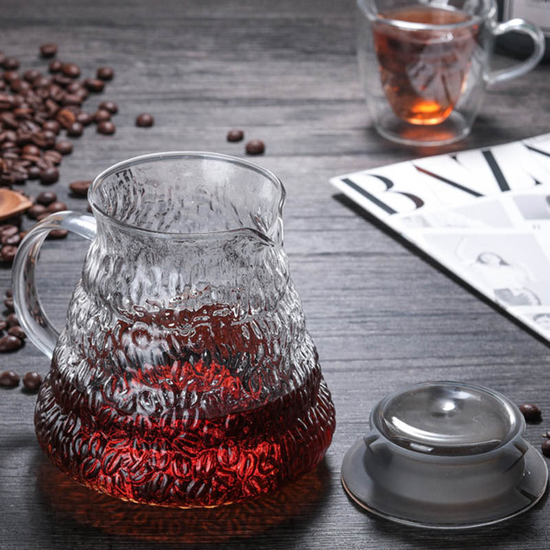 Heat-Resistant Hand-Blown Open Flame Direct-Fired Glass Coffee Pot
