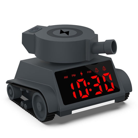 Novel Design Tank LED Clock Light Wireless Charging Tank Car Toy Clock For Kids ShopWithASmile.com