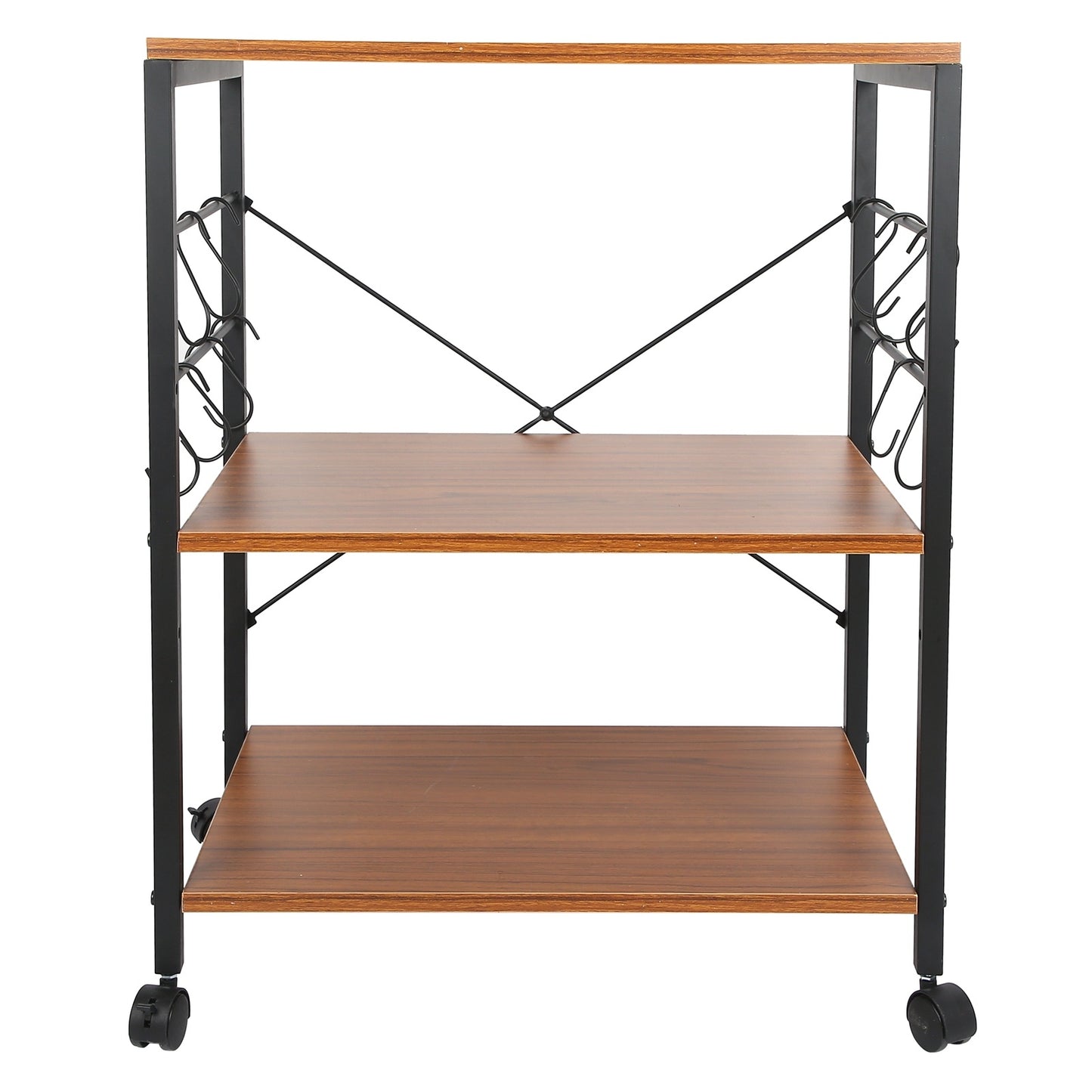 3 Tier Kitchen Trolley Bar Serving Cart Rolling Utility Cart with Wheels for Home Supplies ShopWithASmile.com