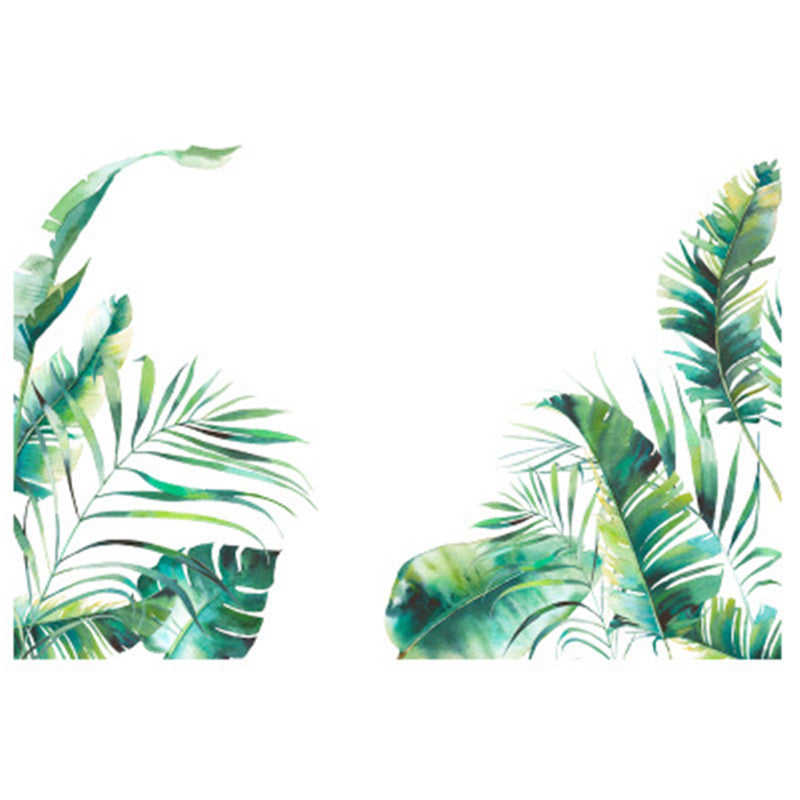 Tropical Plant Turtle Leaf Wall Sticker Home Decor Beach Palm Leave Art Wall Decal For Kids Room Living Room Bedroom Mural