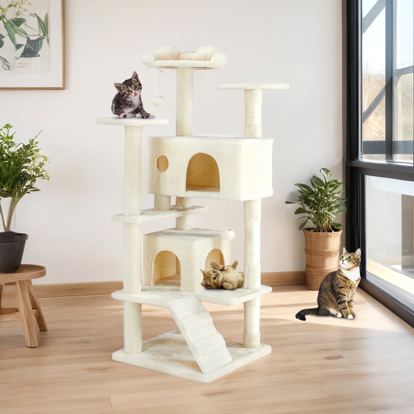 Multi Functional Cat Treehouse Cat Climbing Frame ShopWithASmile7.com
