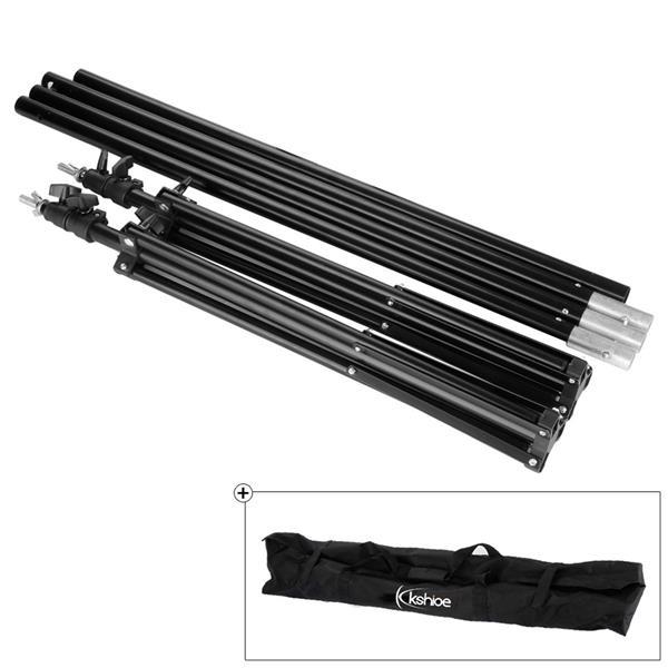 2x3M Photography Backdrop Stand Kit โ Adjustable Support Frame with 3 Clips & Carrying Case