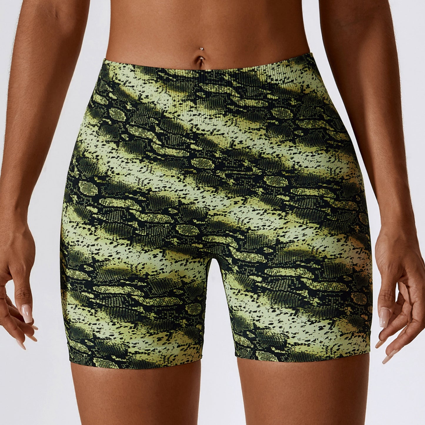 European And American Digital Printing Seamless Yoga Shorts ShopWithASmile7.com