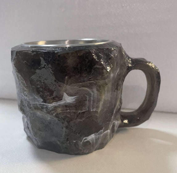 400ml Resin Mineral Crystal Coffee Mugs With Handles Elegant Fake Mineral Crystal Cup For Workplace Home Decor Christmas Gift Kitchen Gadgets ShopWithASmile7.com