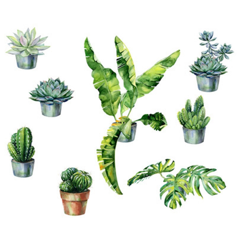 Tropical Plant Turtle Leaf Wall Sticker Home Decor Beach Palm Leave Art Wall Decal For Kids Room Living Room Bedroom Mural