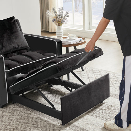 3-in-1 Convertible Sofa Bed Chair – Adjustable Backrest, Fold-Out Sleeper, & Chaise Lounge