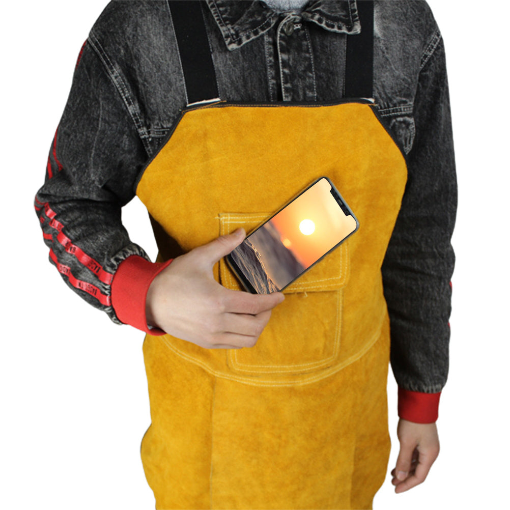 Professional Welding Apron Leather Welder Clothes Carpenter Blacksmith Garden Worker Britches Trousers Cloths