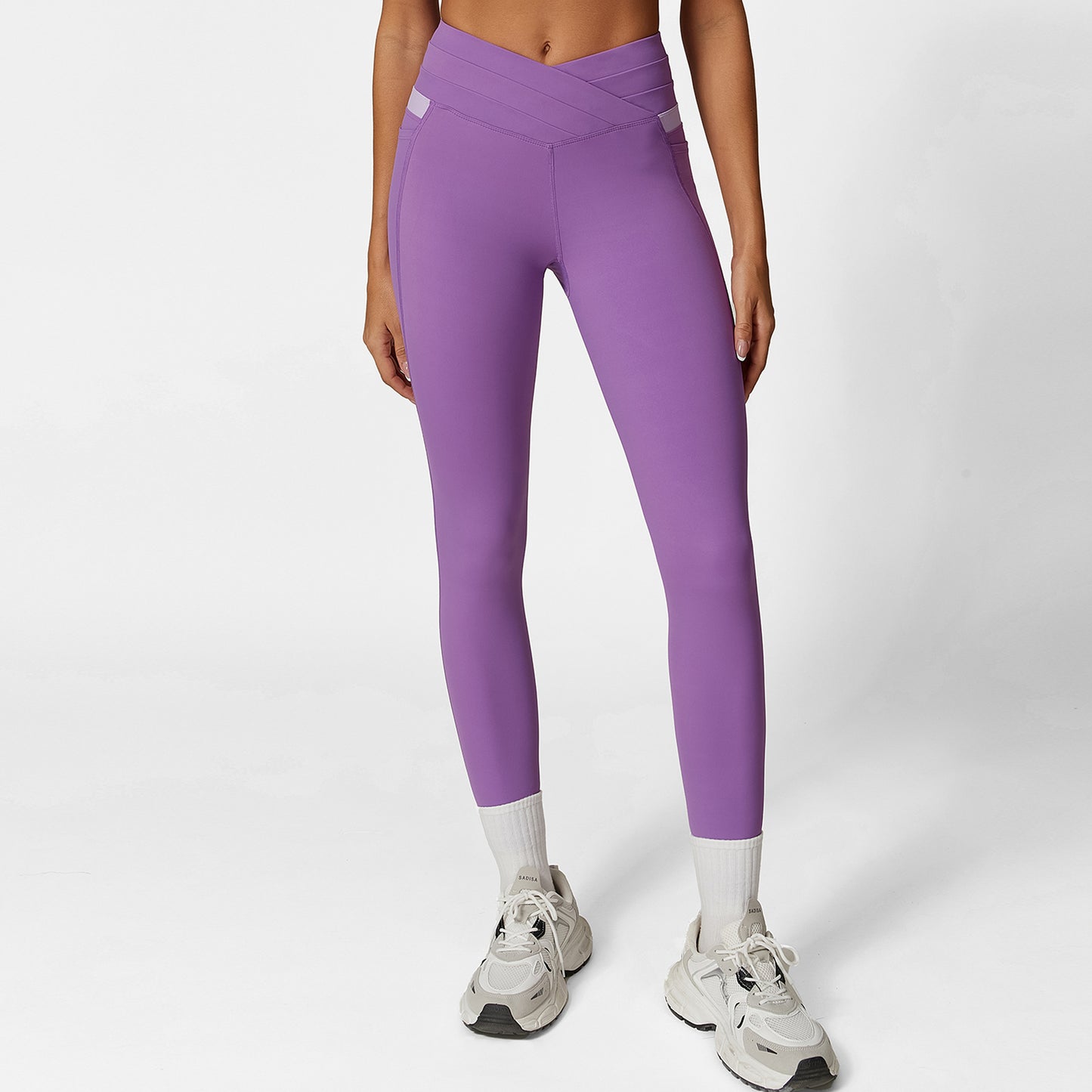 Color Matching Cross Beauty Back Exercise Underwear High Waist Yoga Trousers