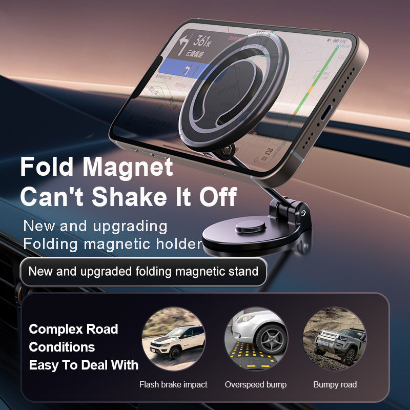 Magnetic Phone Holder For Car, Powerful Magnets Military Grade Suction Car Phone Holder Mount Dashboard Windshield Cell Phone Holder Phone Stand For Car Android Automobile Cradle ShopWithASmile.com