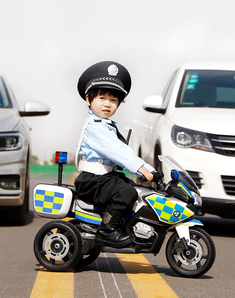 Children's Electric Police Lamp Rechargeable Motorcycle ShopWithASmile7.com