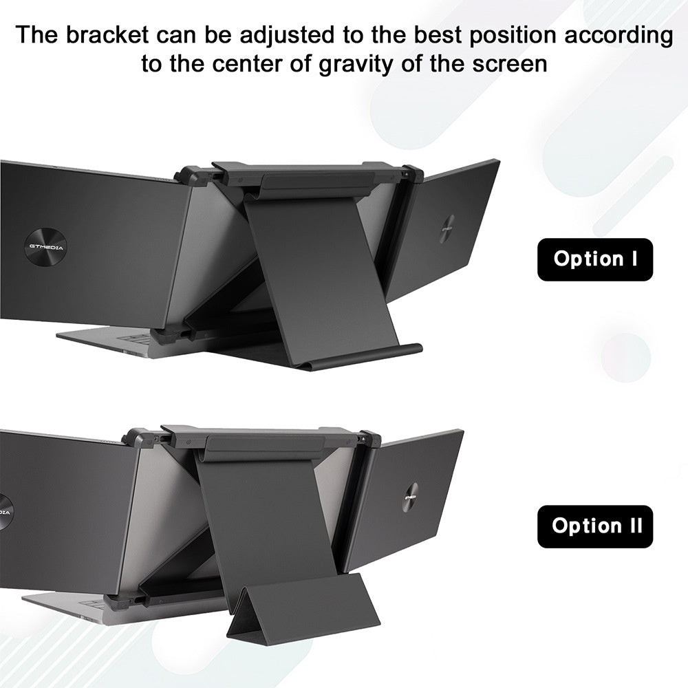 Portable Mobile Phone and Laptop Display Screen, Multi-Device Compatible External Monitor, Lightweight 1080P Extended Screen with HDMI and Type-C Connectivity for Work and Travel