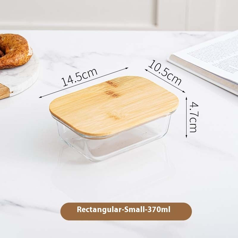 Household Fresh-keeping Glass Lunch Box Can Be Heated In Microwave Oven