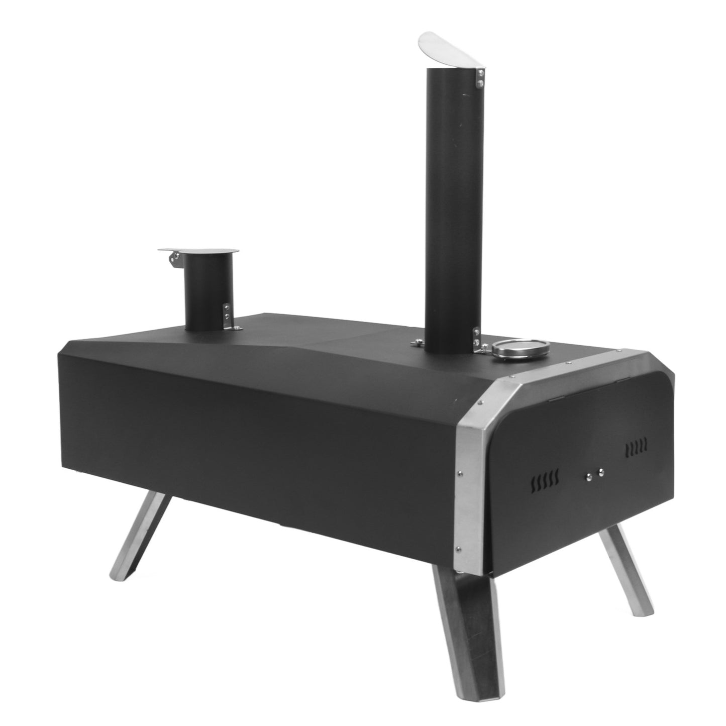 Outdoor Pizza Oven Wood Fired Maker Outside Stove 12in Portable Stainless Steel for Backyard ShopWithASmile.com