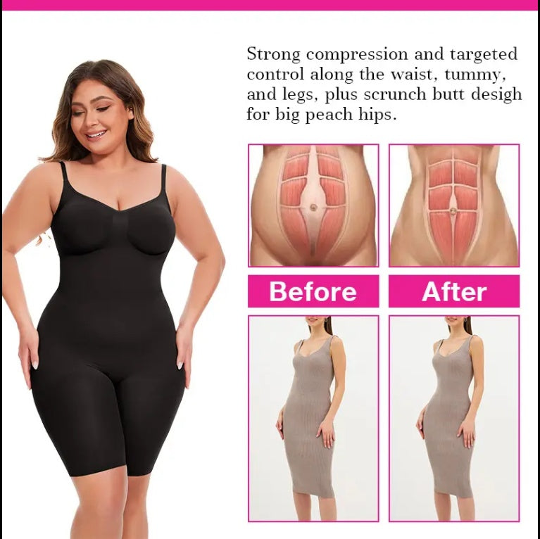 Dropship SEAMLESS Postpartum Abdomen Shapewear Sculpting Short Mid Thigh Slimming Body Shaper For Women Tummy Control Slimmer ShopWithASmile7.com